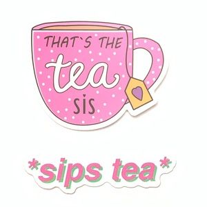 Accessories | 2pcs Tea Vinyl Stickers | Poshmark